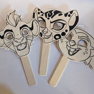 NWT Lion King Bundle 3 Wood Masks Disney Family Crafts Michael's